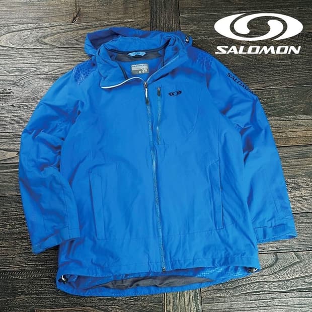 [살로몬] 로고 자수 클라이마 허니컴 바람막이 자켓 스카이 M19937
