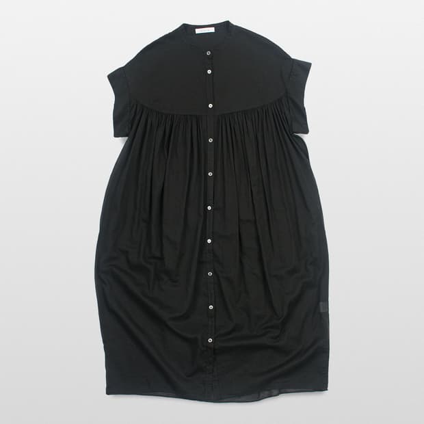 : TANG : Gathered Short Sleeve Shirt Dre
