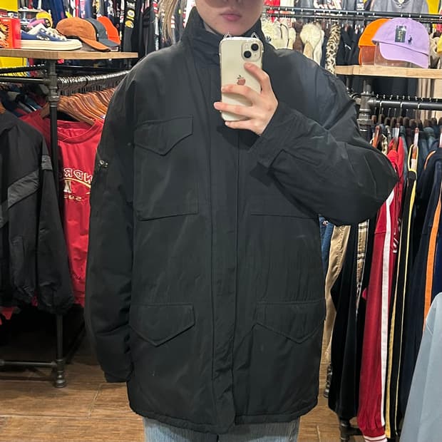 [HI] 폴로 하프 패딩 블랙