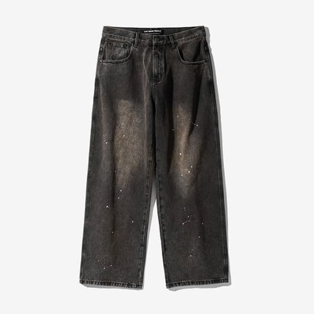 cord 페인티드 데님 팬츠