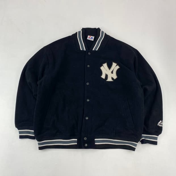 마제스틱 MLB 뉴욕 양키스 모직 바시티 점퍼 (108)