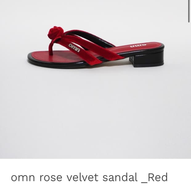 옴니포턴트 로즈 벨벳 omn 샌들 레드 230