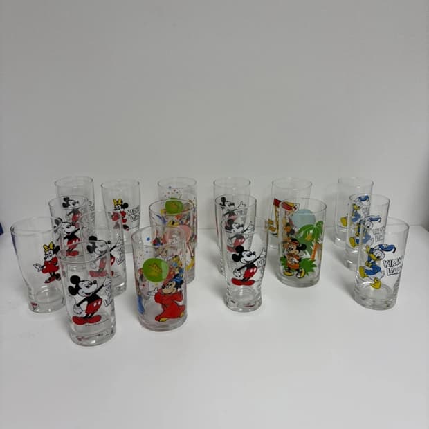 Vtg 빈티지컵 디즈니컵 유리컵 유리잔