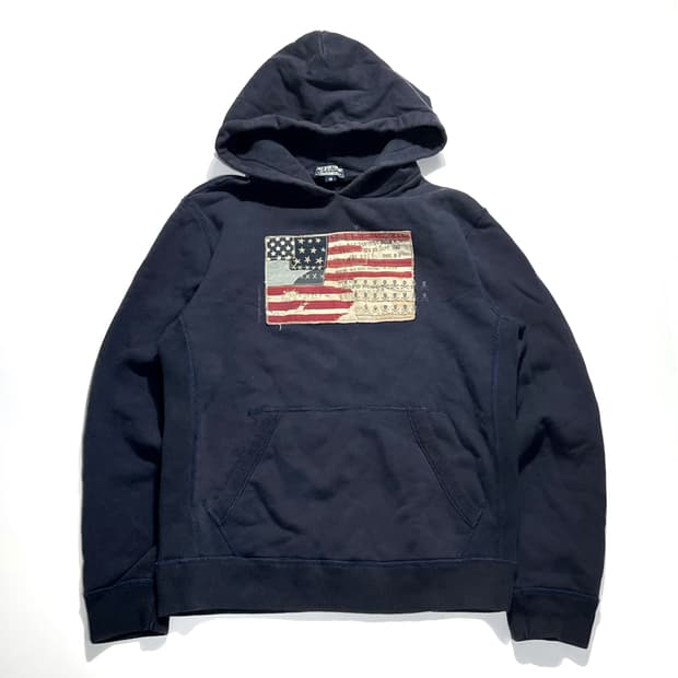 폴로 성조기 빈티지 후드티