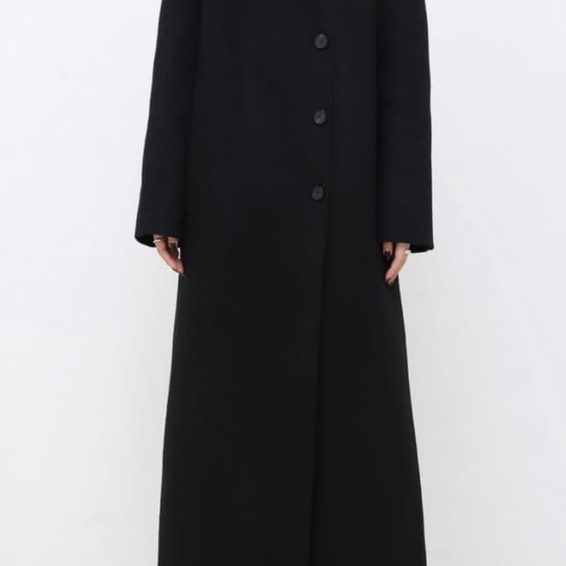 트리밍버드 캐시미어 논카라 코트 (블랙)