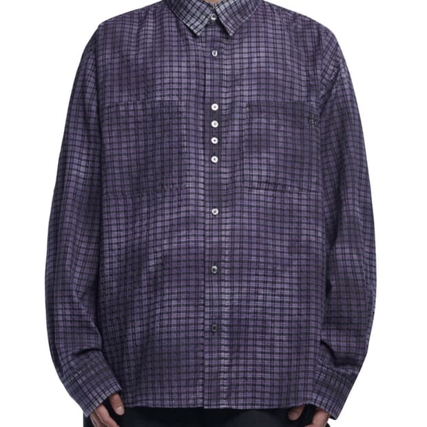 노매뉴얼 OVERDYED CHECK 셔츠 [m]