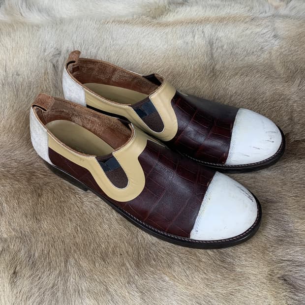 꼼데가르송 옴므 플러스 02AW 레더 슈즈