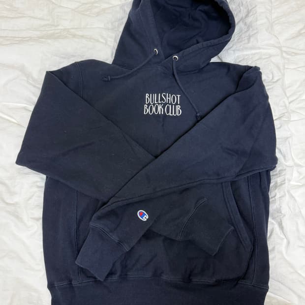 챔피온 리버스 위브 후드티 S 네이비