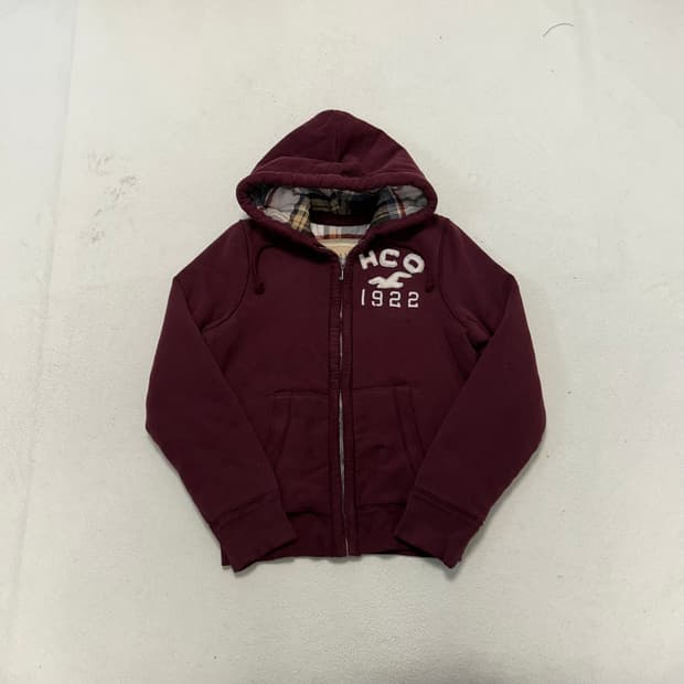 홀리스터 누빔후드집업