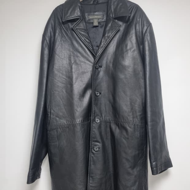 올드갭 느낌 레더 카코트 / 바나나 리퍼블릭 90s 소가죽 코트 L