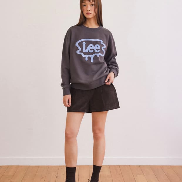 [새상품] L) 팔렛 X Lee 브러쉬 트위치 로고 맨투맨