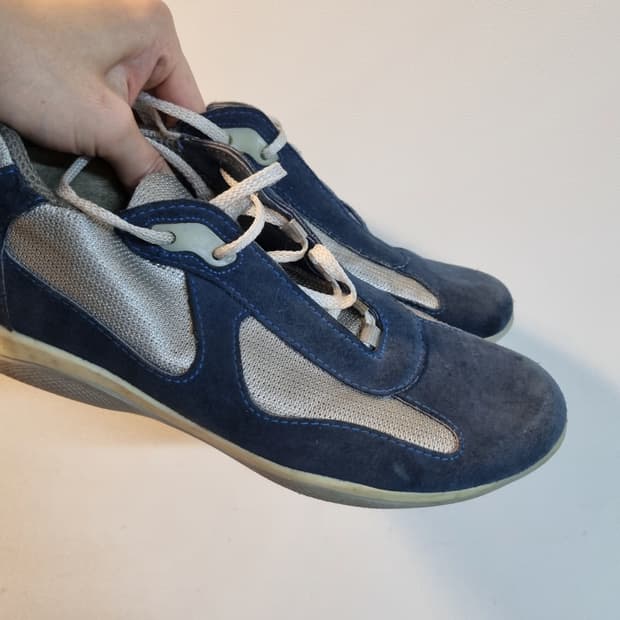 프라다 아메리칸컵 스웨이드 네이비 11사이즈 