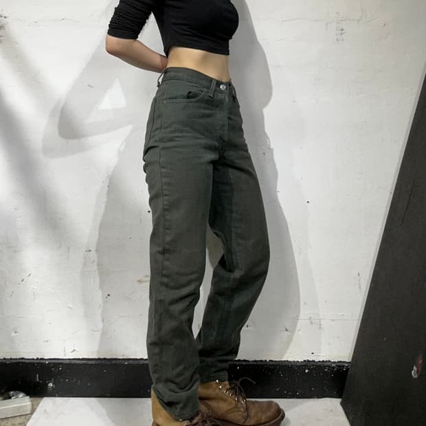 리바이스 17501 카키 워크 데님 팬츠 청바지 M