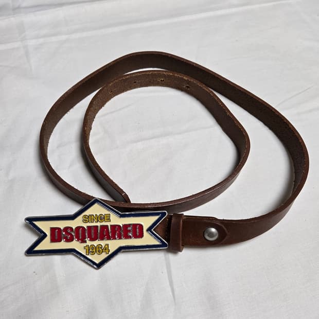 디스퀘어드 슬림 가죽밸트
