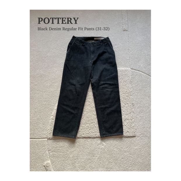 포터리 블랙 데님 팬츠 (31-32)