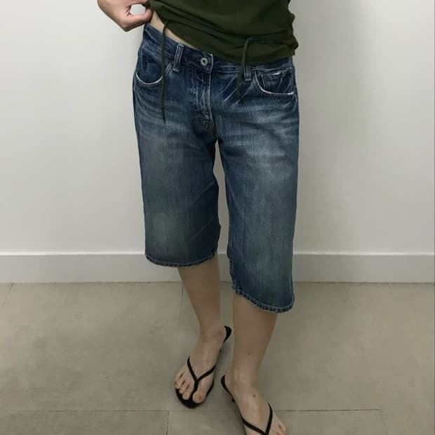 빈티지 신치백 카프리 데님팬츠