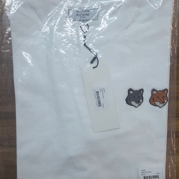 메종 더블폭스헤드 반팔티 화이트 M(새상품/정품)