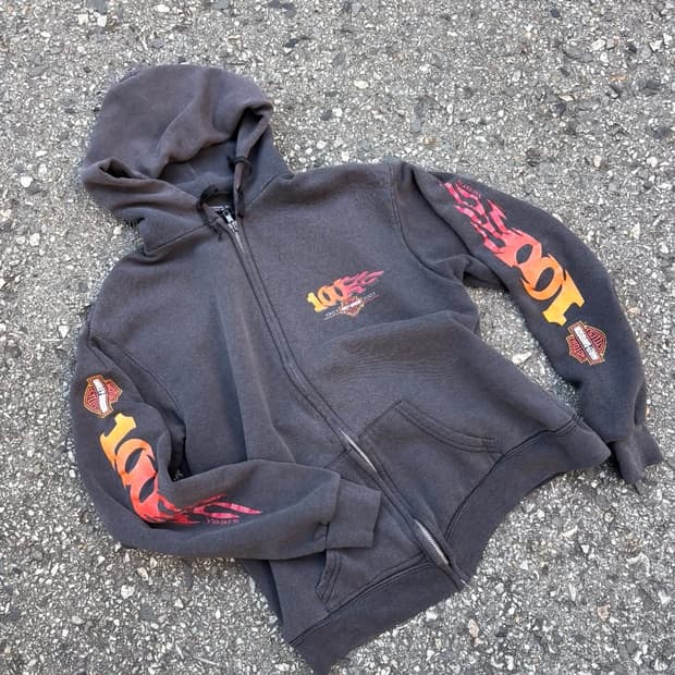 할리데이비슨 플레임 100주년 후드집업