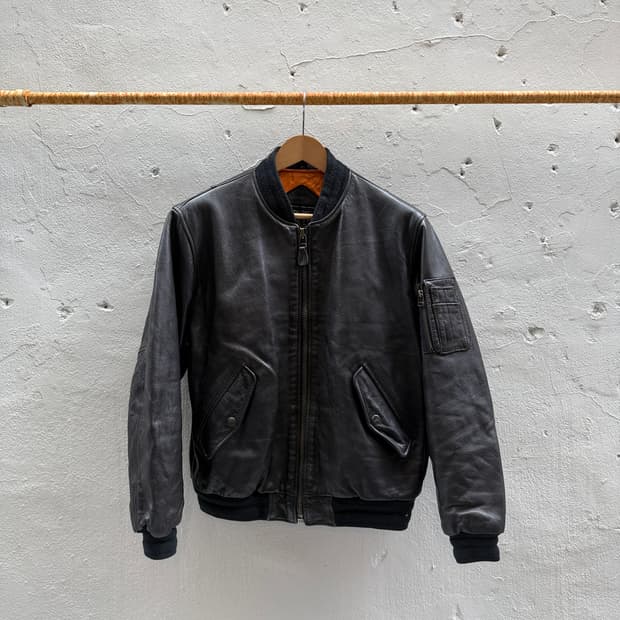 90s leather ma-1