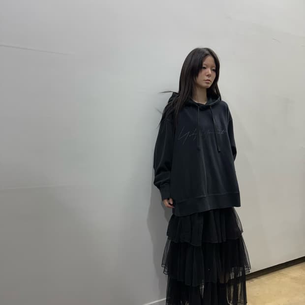 요지 야마모토 Y-3 로고 후드티