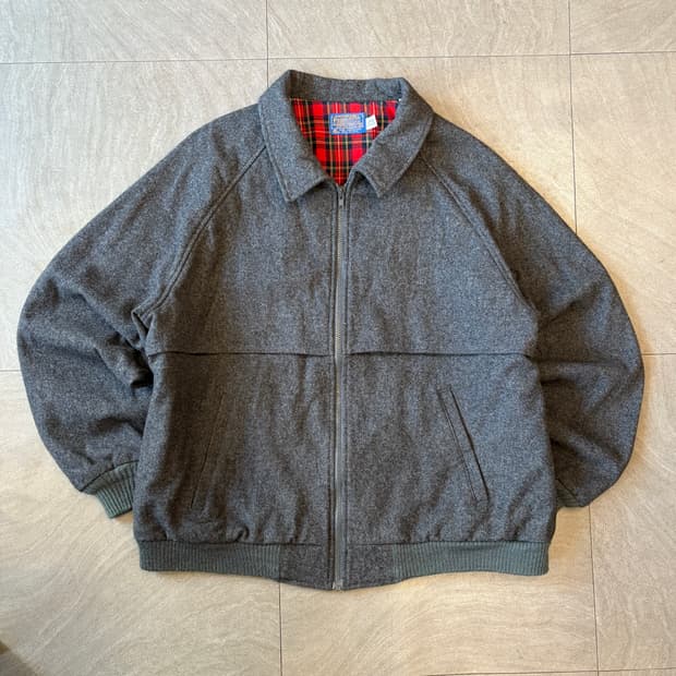 90s 90년대 미국 생산 펜들턴 그레이 울 블루종 자켓