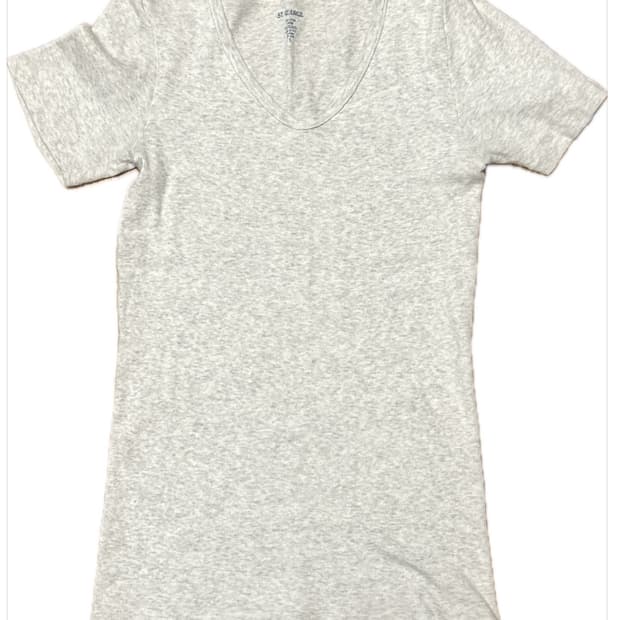 Brandy Melville Grey V Neck T-shirt