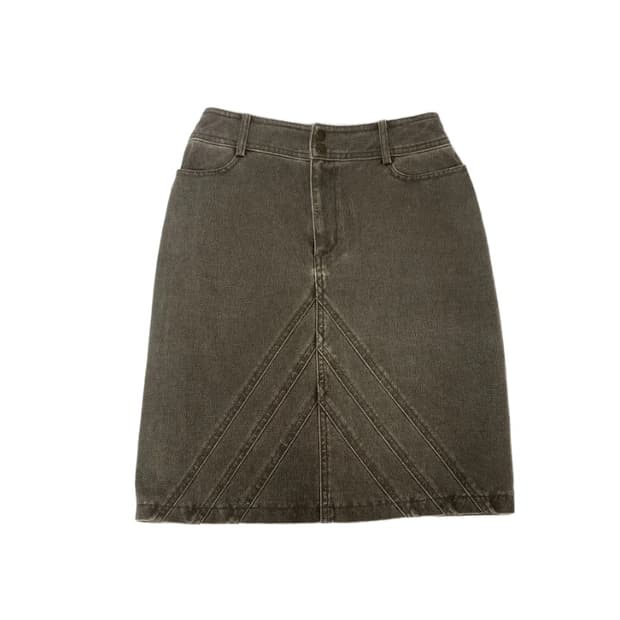 Gray midi skirt