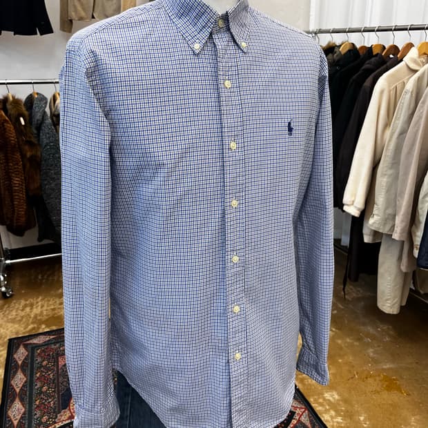 폴로 랄프 로렌 클래식핏 체크 셔츠