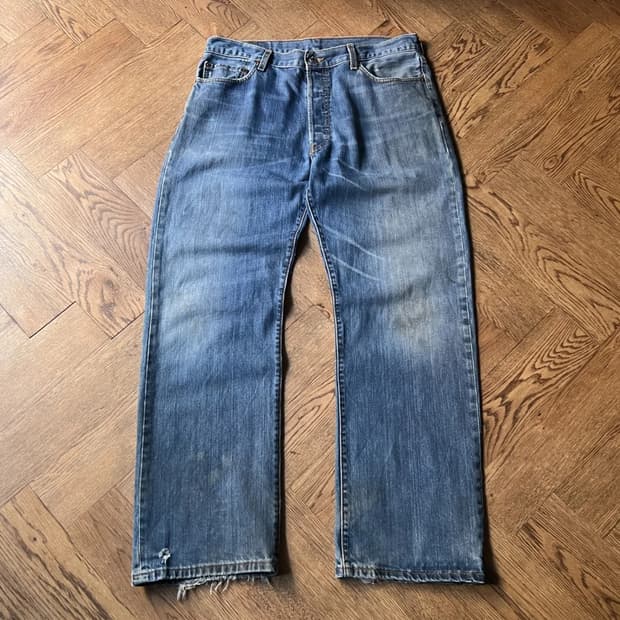 [36]00's 리바이스 501 빈티지 워싱 데님 팬츠