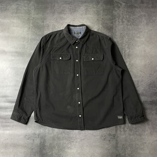 SILVER JEANS CO 빈티지 블랙 웨스턴 코튼셔츠 A00325