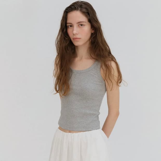 BAIE OUD Embroidery ribbed sleeveless
