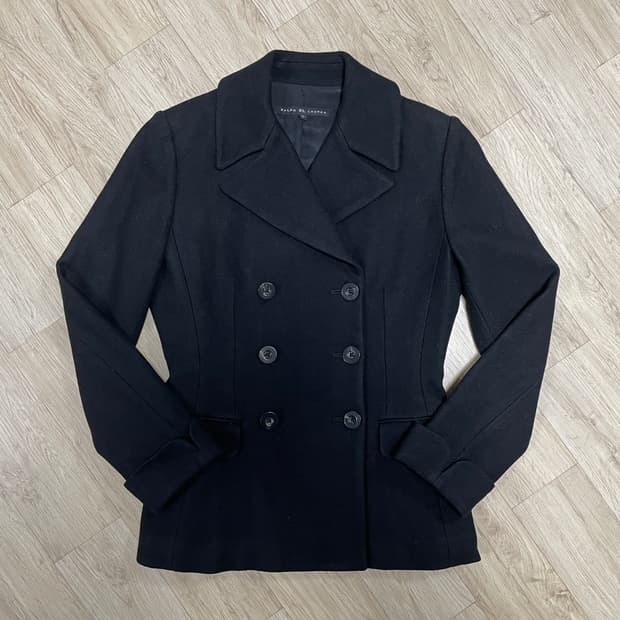 66) 폴로 랄프로렌 여성 헤링본 울 피코트(일본제)데드스탁