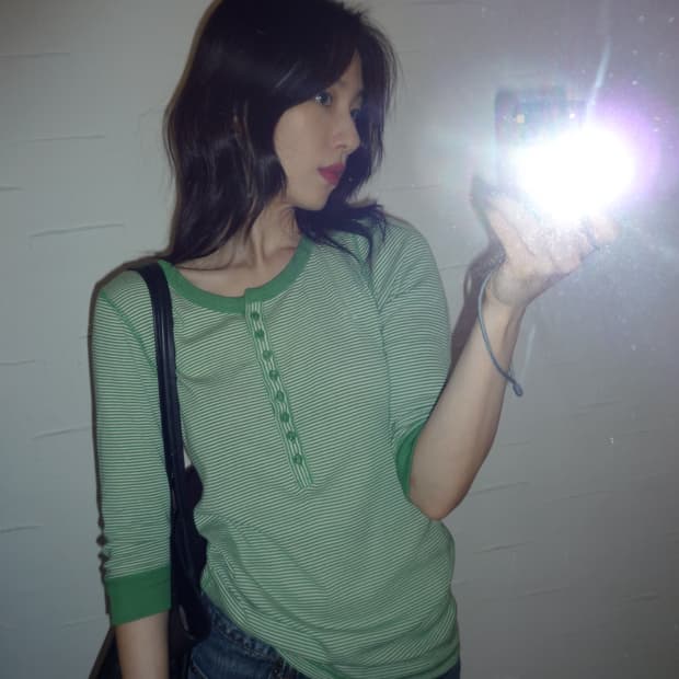 green stripe t-shirts