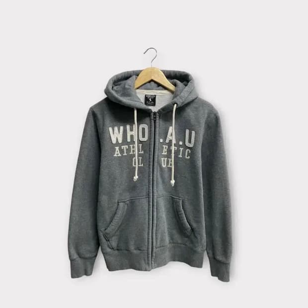 후아유 WHO.A.U 패치 후드집업 L