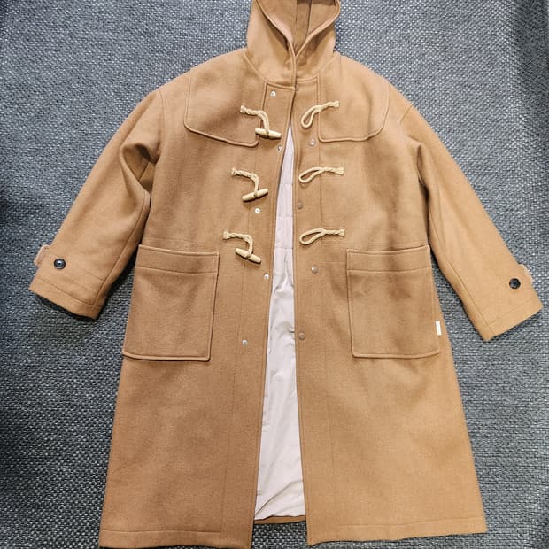 라이풀 미니멀 가먼츠 후드 떡볶이 코트 1사이즈 