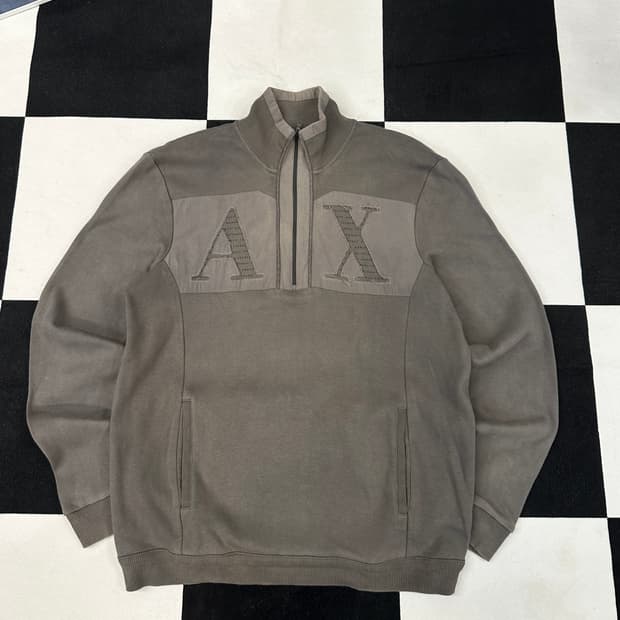 A/X 다잉 피그먼트 스펠아웃로고 스웻셔츠 