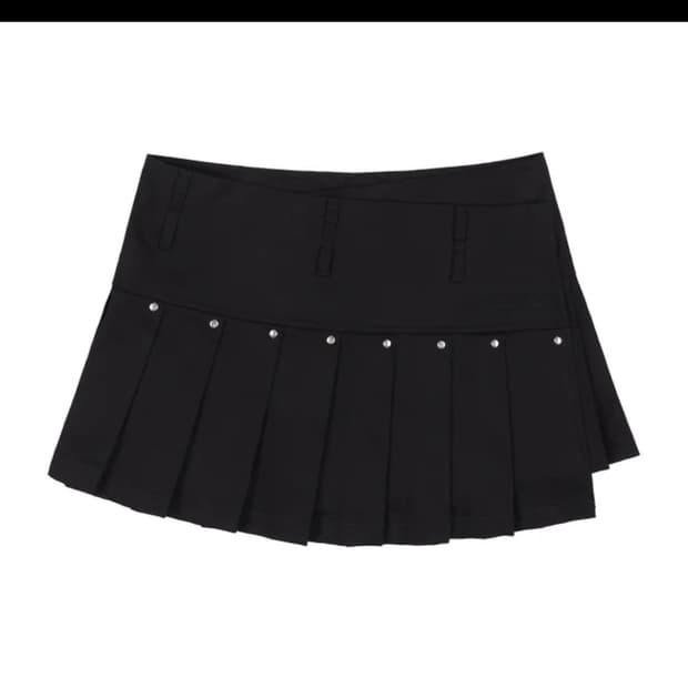 Fency club Pleated layered wrap skirt