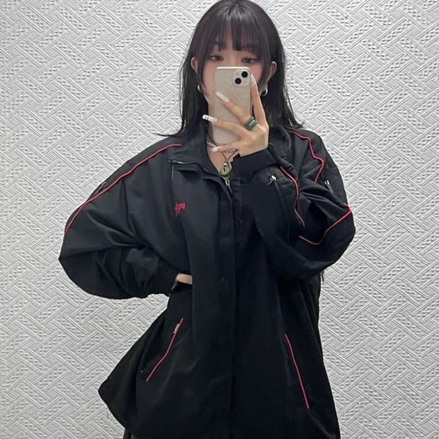 푸마 올드스쿨 캐주얼 빈티지 오버핏 바람막이 자켓 110 C11035