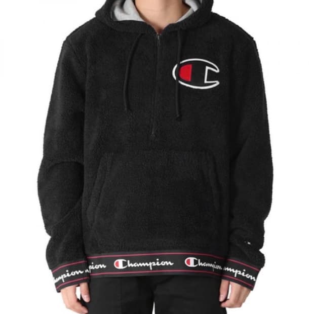 챔피온 양털 뽀글이 아노락 네이비 100