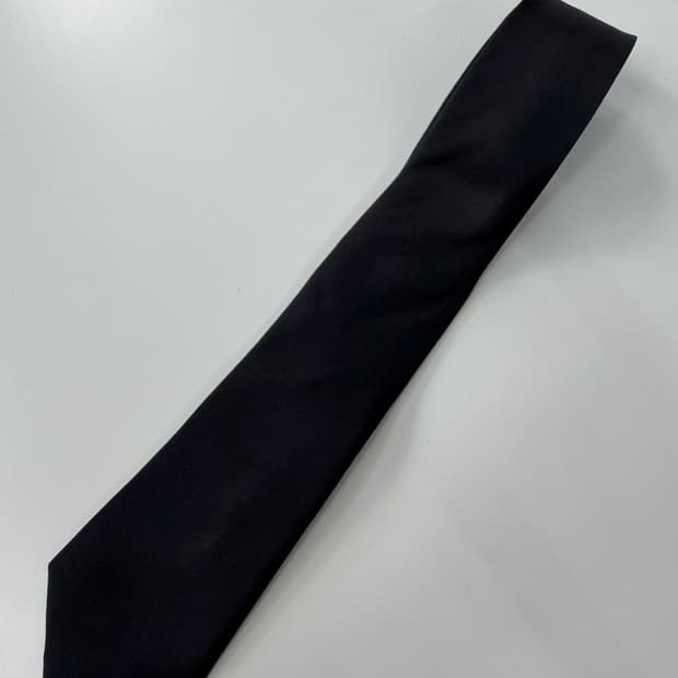 블랙 실크 넥타이 8cm