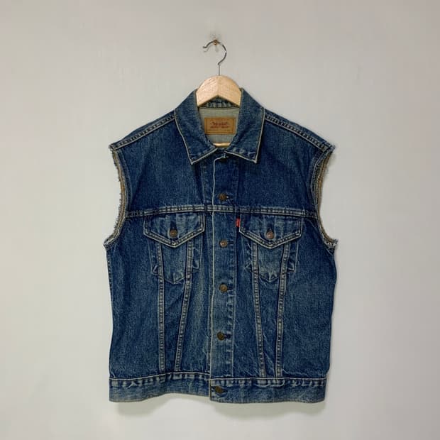 리바이스 빈티지 y2k 2000s 데님 조끼 베스트 청자켓 남성 40
