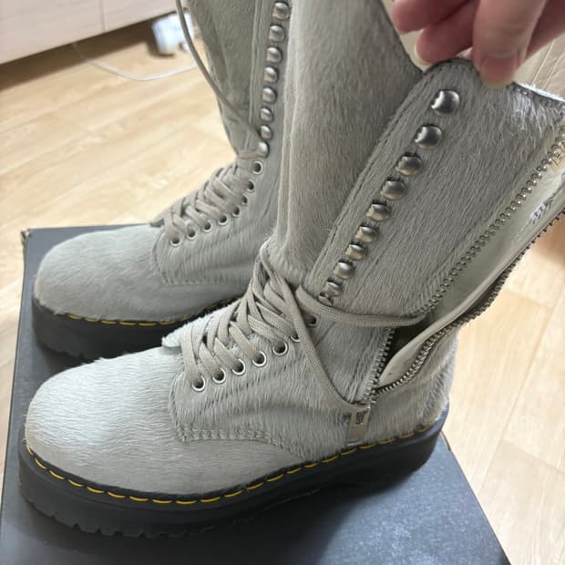 릭오웬스 닥터마틴 1918 RO 플래티넘 베이지