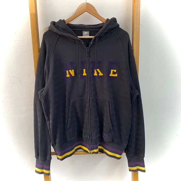 L 나이키 스트라이프 후드집업