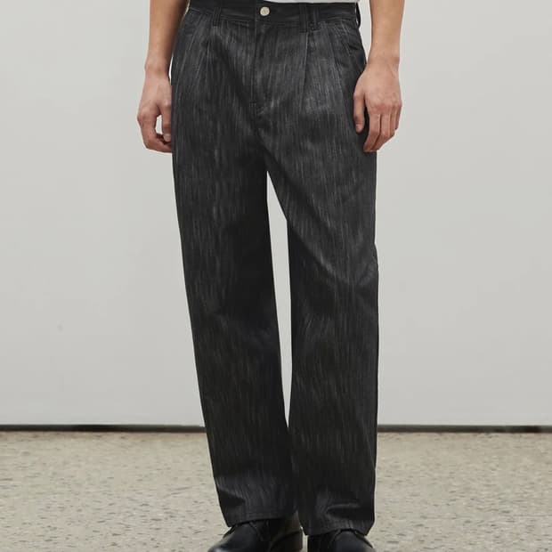 데케트 생지데님 와이드 팬츠 블랙