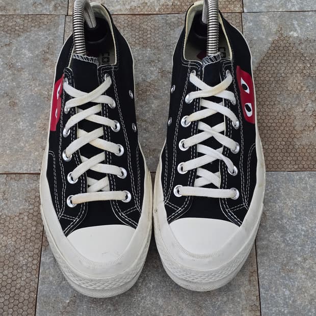 (265)컨버스 꼼데가르송 척 70 로우 블랙 