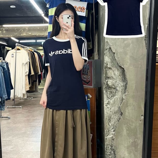 아디다스 반팔티 네이비 95 #csz3853