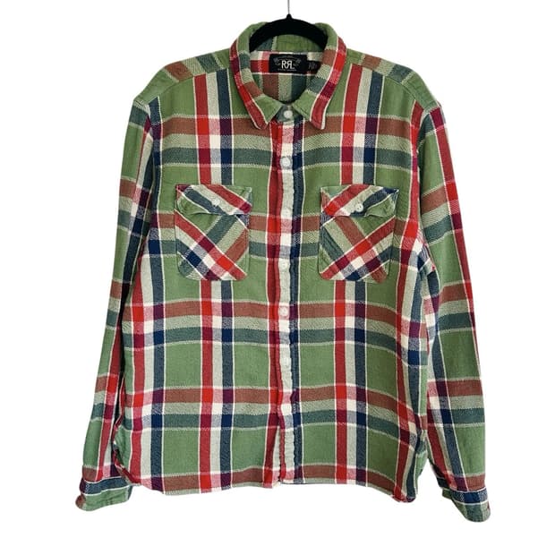 RRL 더블알엘 헤비 코튼 플란넬 체크 워크셔츠