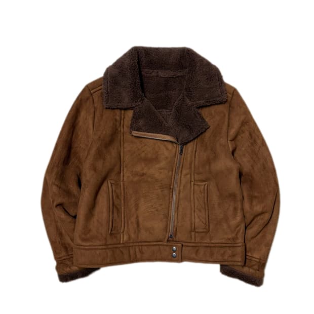 브라운 무스탕 자켓 