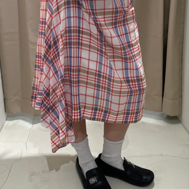비비안웨스트우드 19SS 타탄 체크 드레이프 스커트 R2749