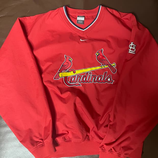 나이키 세인트루이스 카디널스 웜업 바람막이 M